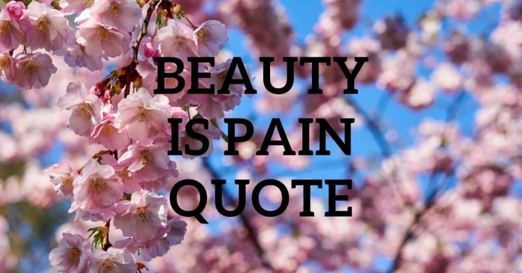 60 Best Beauty Is Pain Quote