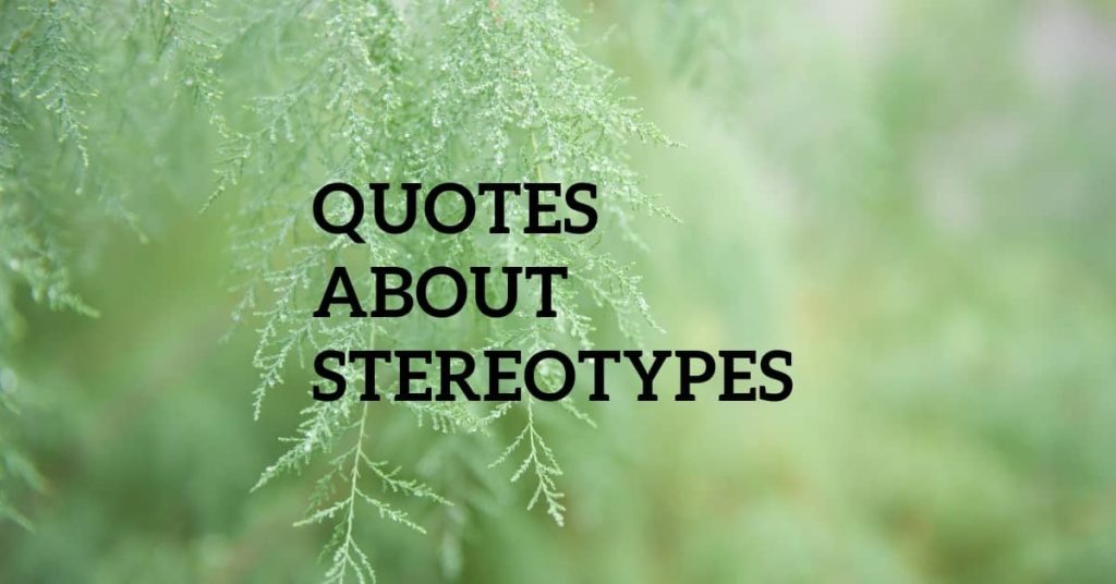 Quotes about Stereotypes